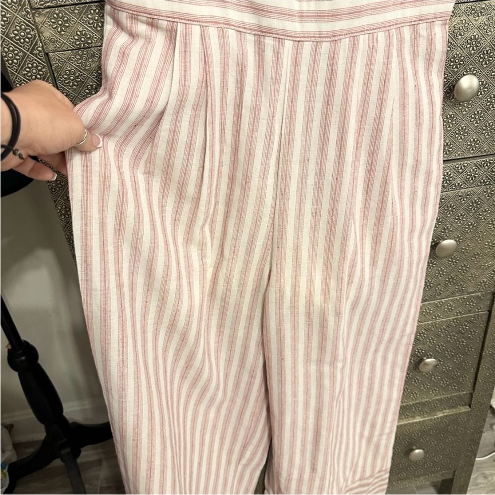 &MERCI Emilia Rae White & Red Ruffle Culotte Jumpsuit - Picture 4 of 5